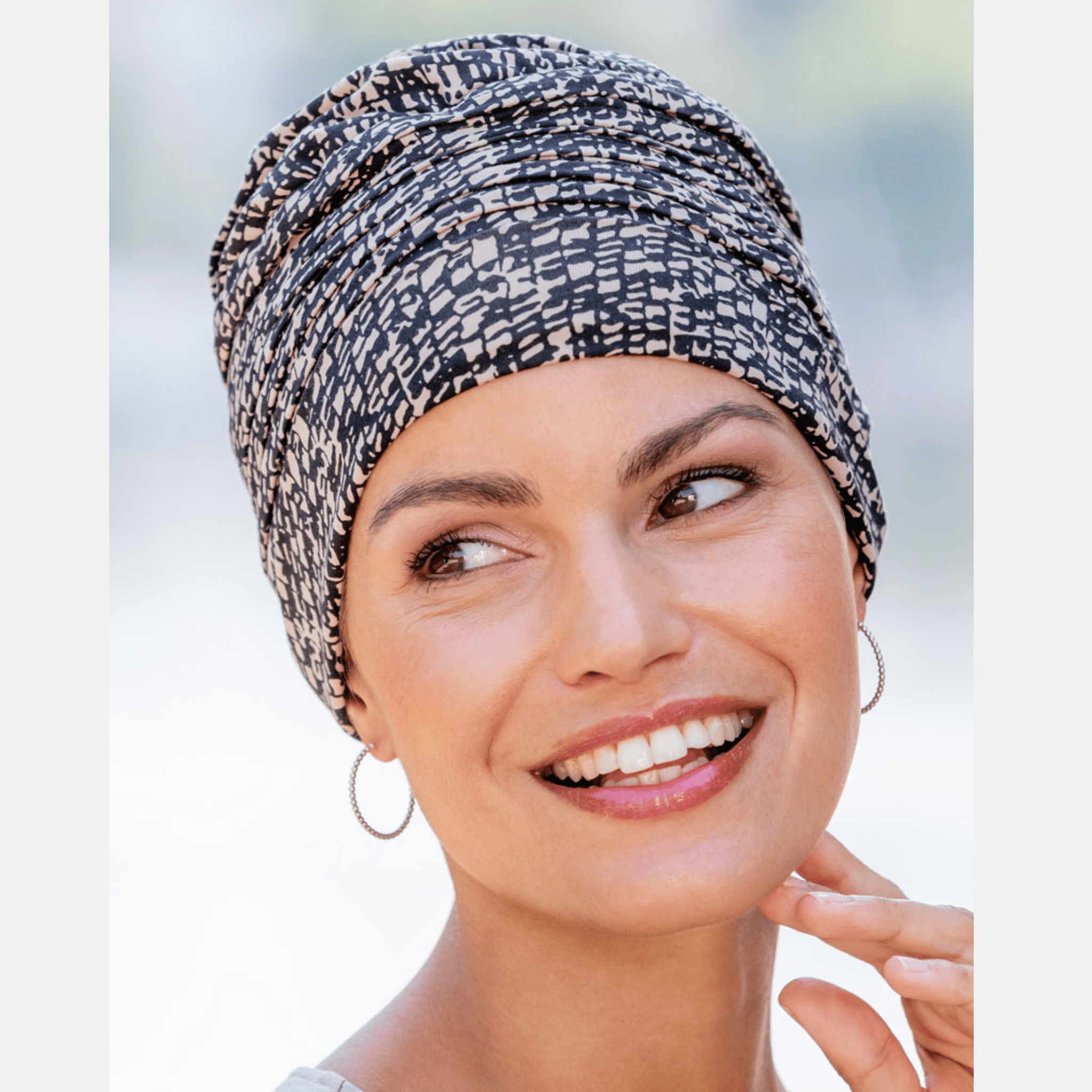 Τουρμπάνι Χημειοθεραπείας από Bamboo- Μωσαϊκό MACO HAIR SYSTEMS